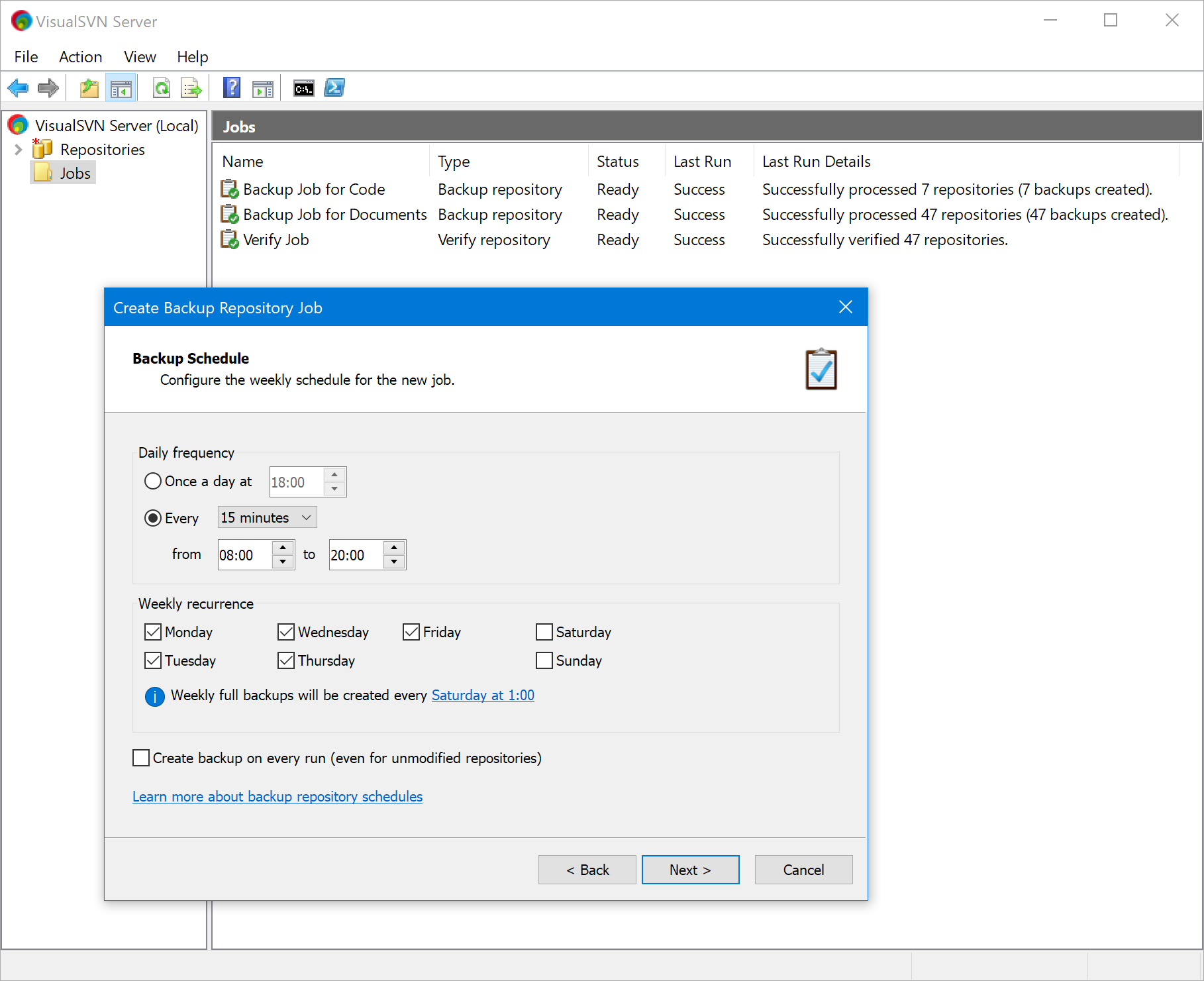 VisualSVN Server Backup and Restore