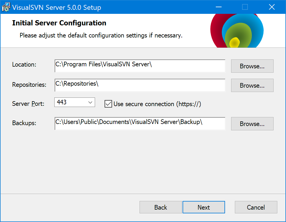 Server Setup Visual Graph Tool Getting Started | VisualSVN Server