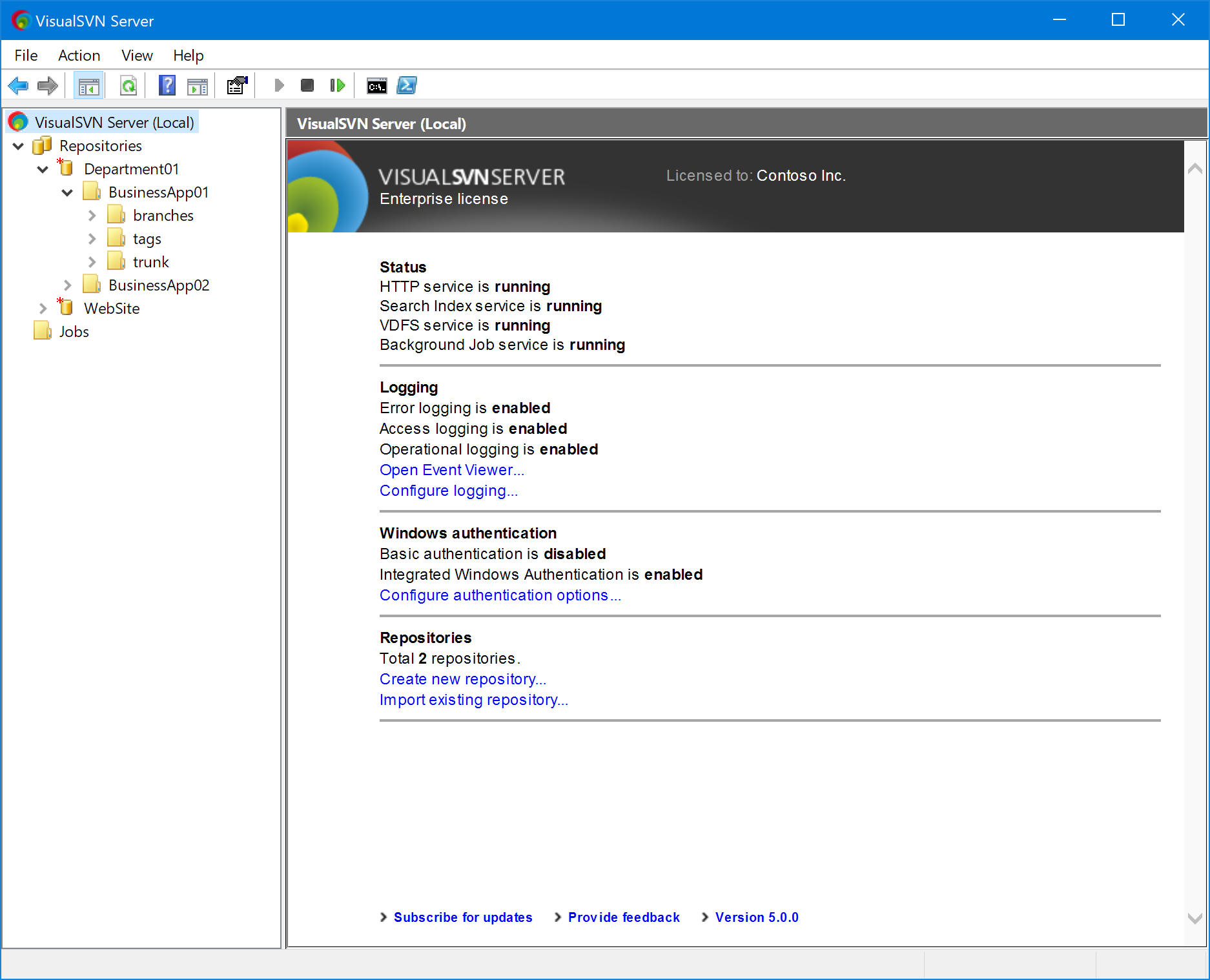 VisualSVN Server nơi lưu trữ và quản lý code