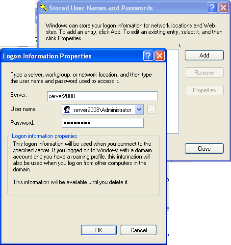 Storing additional user credentials: add credentials