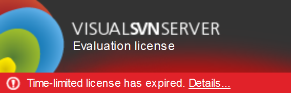 License expired warning.